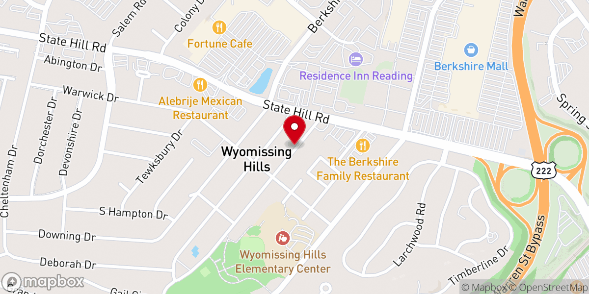 Map showing location of Reform Congregation Oheb Sholom