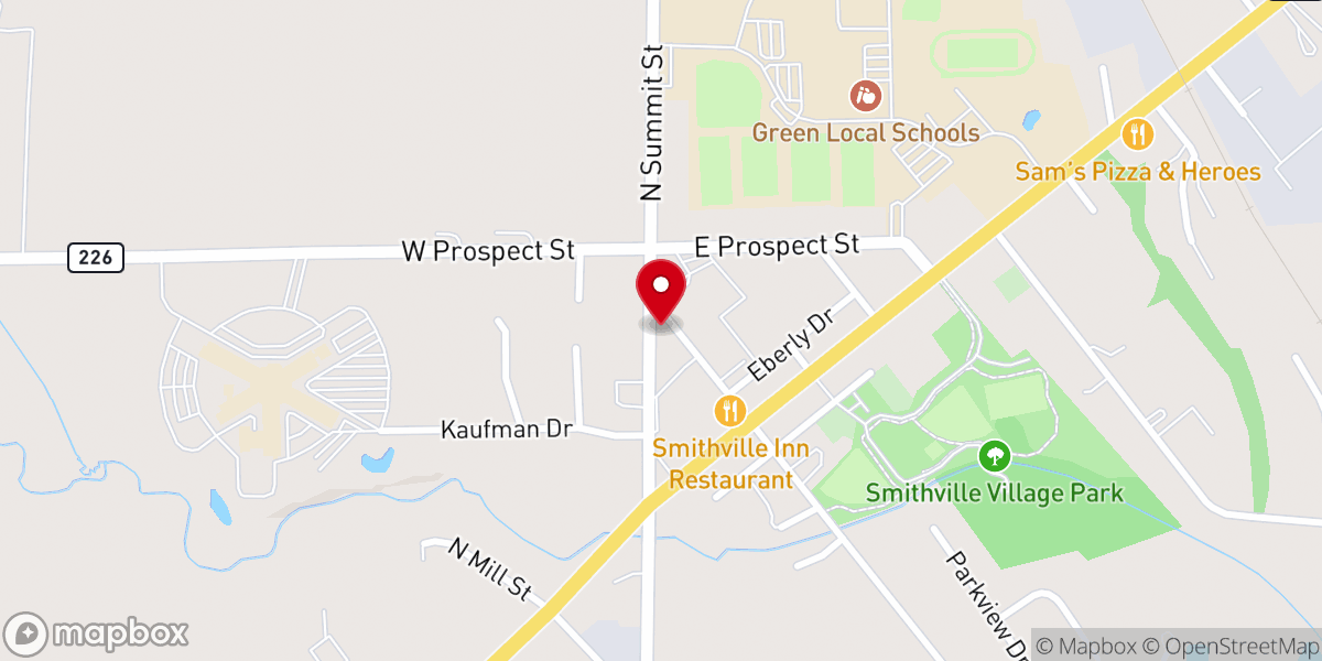 Map showing location of Good News Baptist
