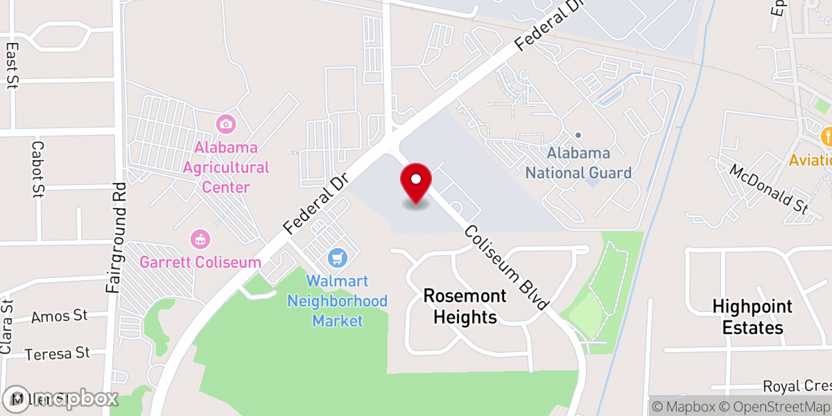 Map showing location of Church of God-Beacon of Hope