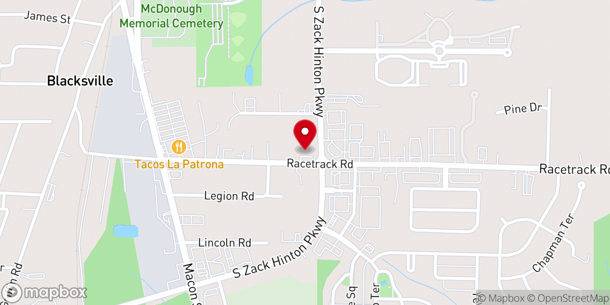 Map showing location of Southpoint McDonough