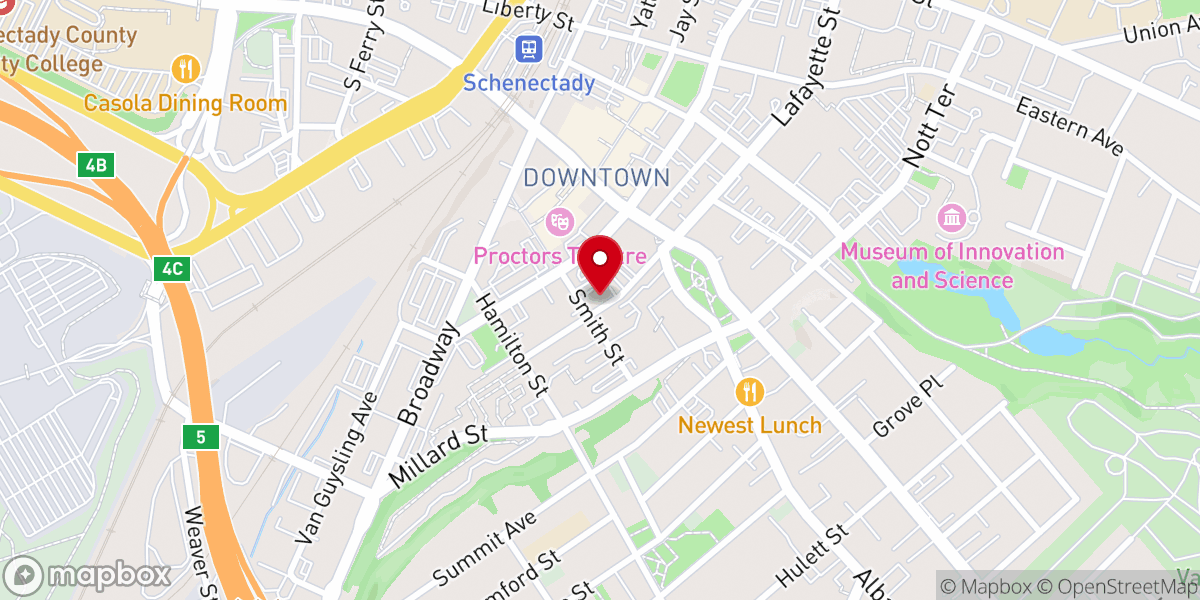 Map showing location of The Salvation Army of Schenectady, NY