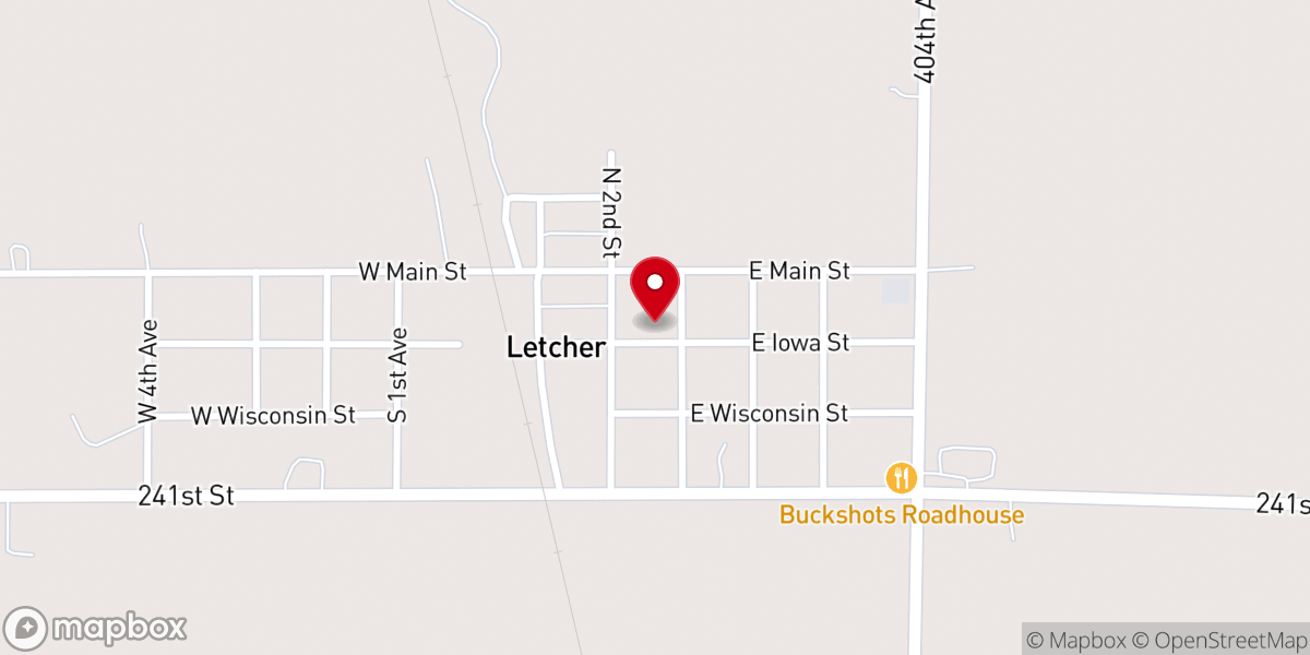 Map showing location of Congregational Church