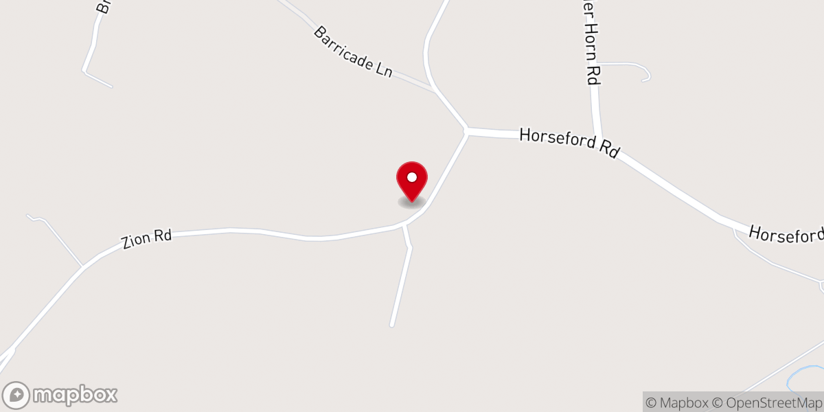 Map showing location of Zion United Methodist Church