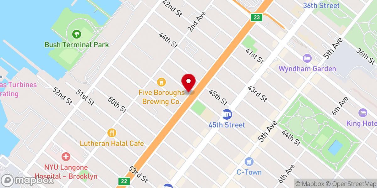 Map showing location of Ny House of Prayer