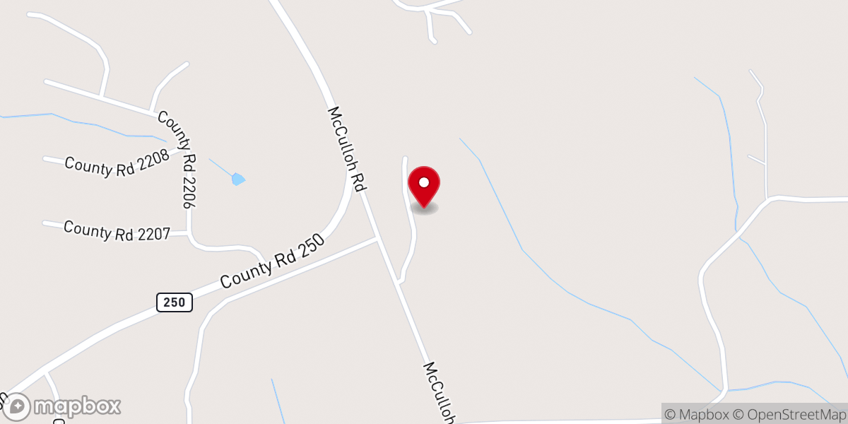 Map showing location of New Hope Revival Ministries
