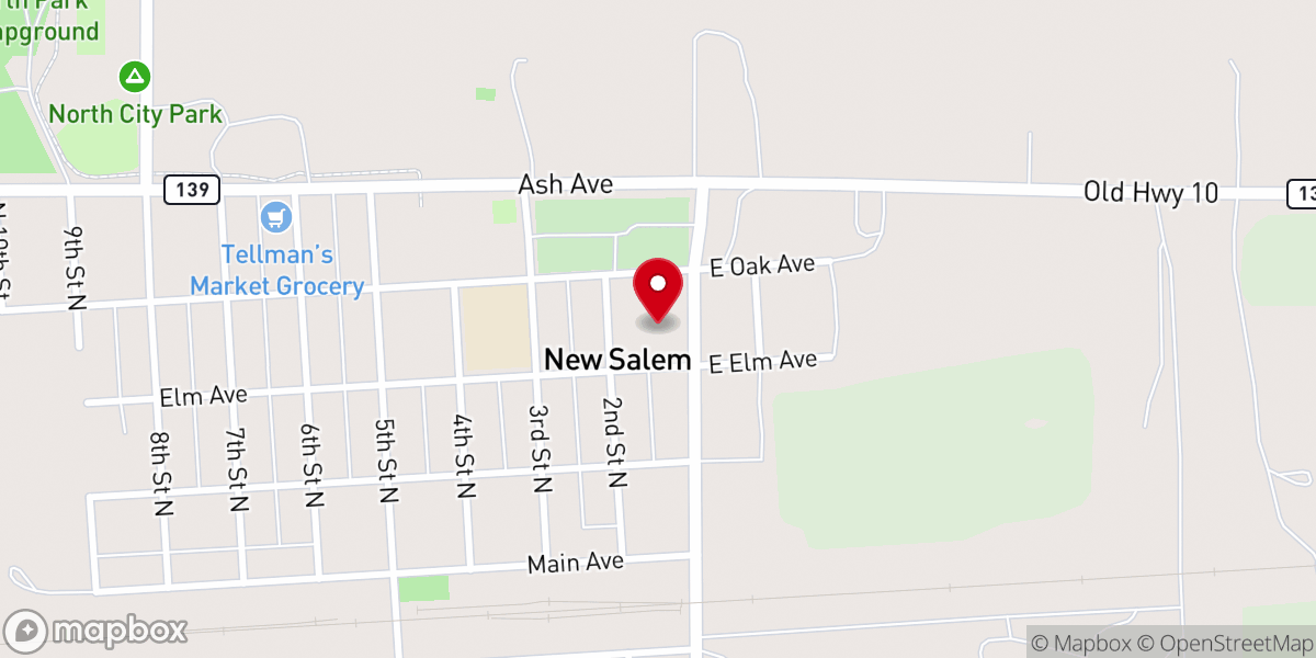 Map showing location of Elm Crest Manor