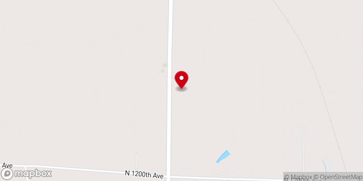 Map showing location of Orion Church