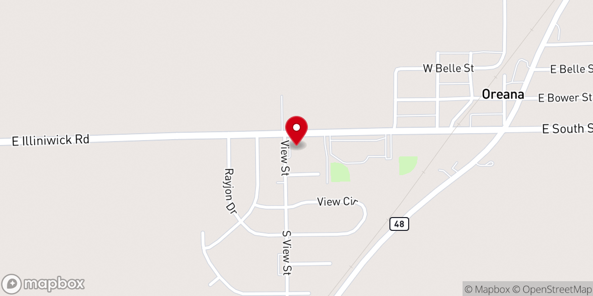 Map showing location of Oreana Christian Church