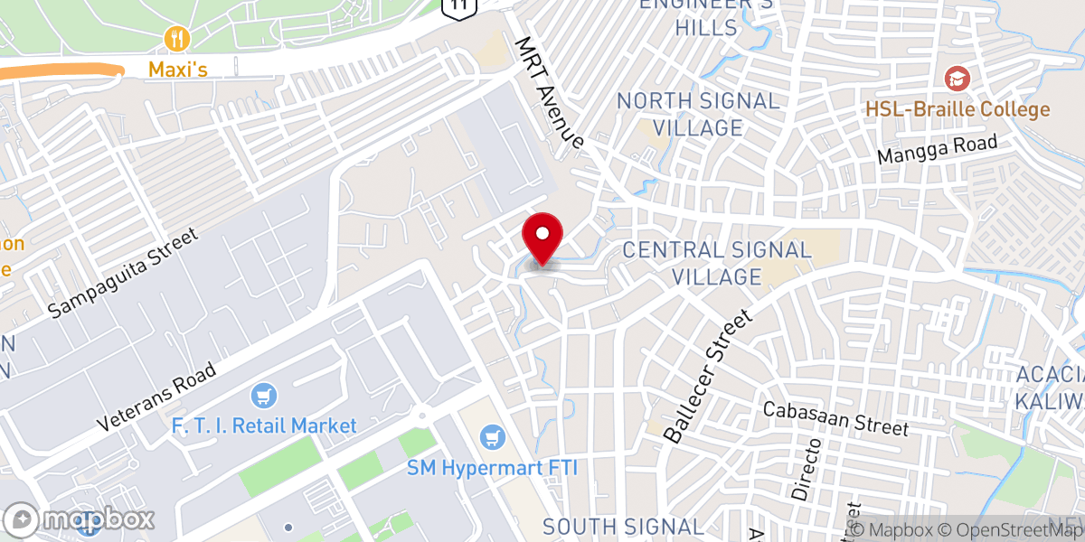 Map showing location of Taguig Church of Christ