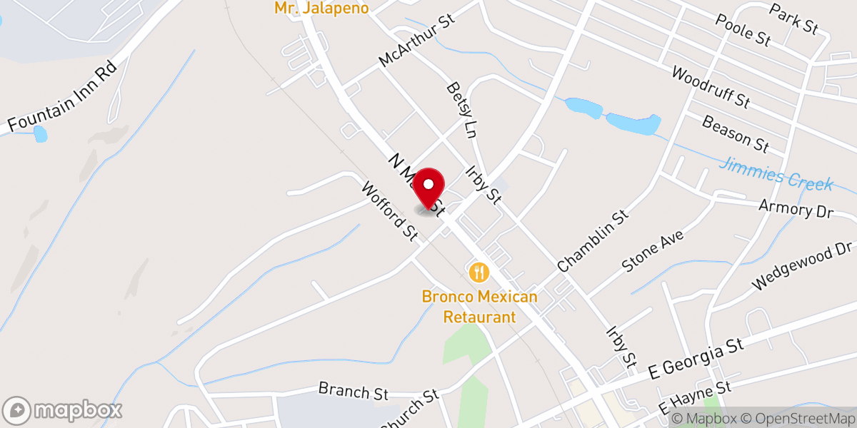 Map showing location of Woodruff Baptist Association