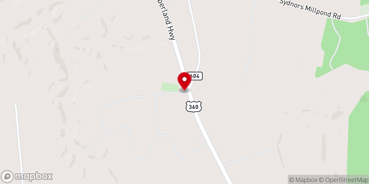 Map showing location of Macedonia Baptist Church