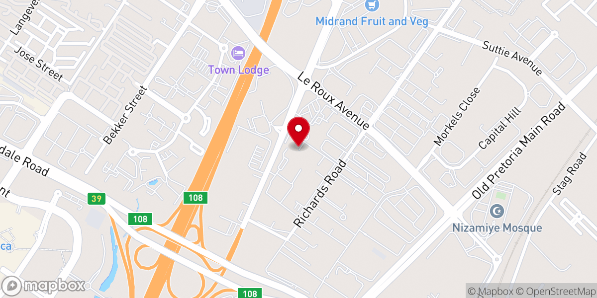 Map showing location of Face of Yahweh International Church