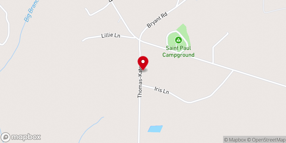Map showing location of Saint Pauls Church