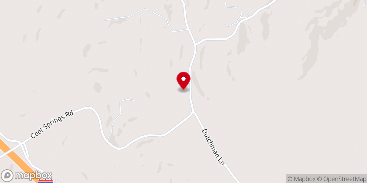 Map showing location of Cool Spring Church