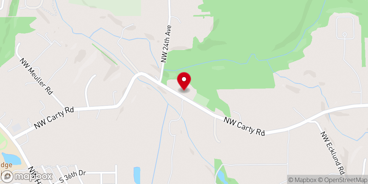 Map showing location of Bethel Church at Ridgefield
