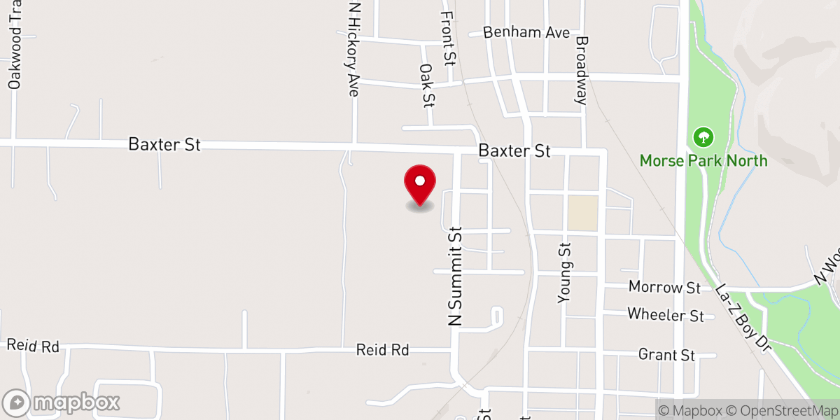 Map showing location of Ozark Bible Institute