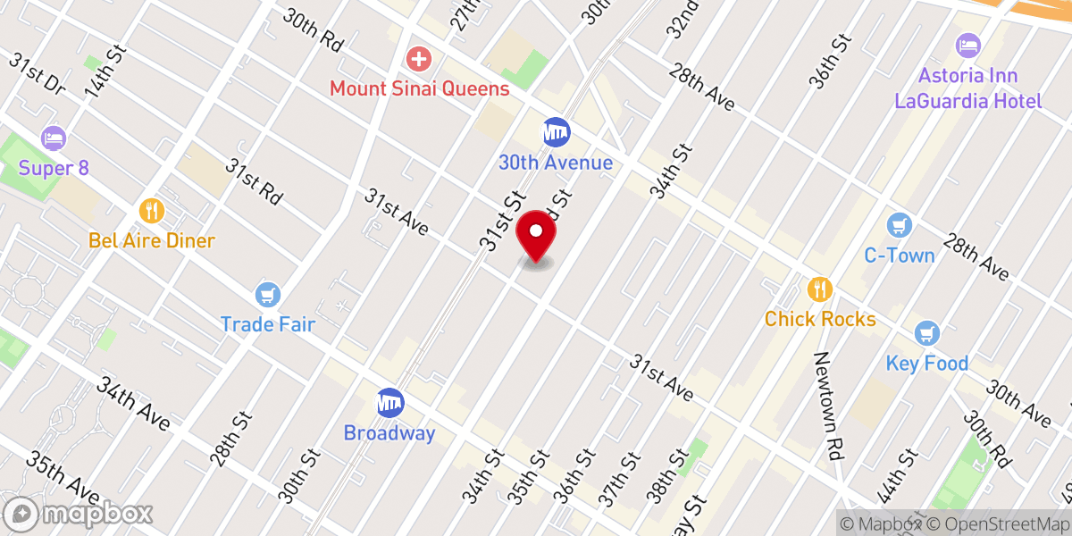 Map showing location of Astoria Seventh-day Adventist Church