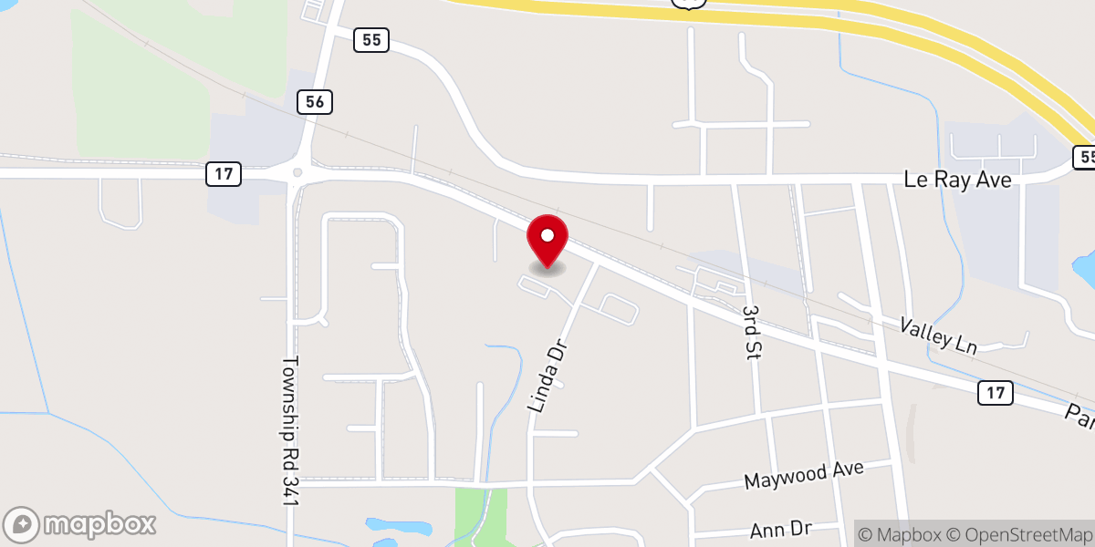Map showing location of Epiphany Lutheran Church