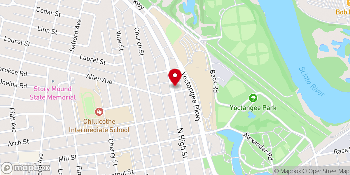 Map showing location of Church of Deliverance