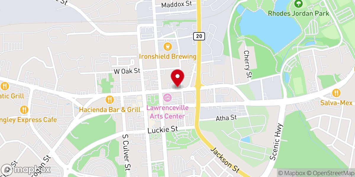Map showing location of East Side Baptist Church