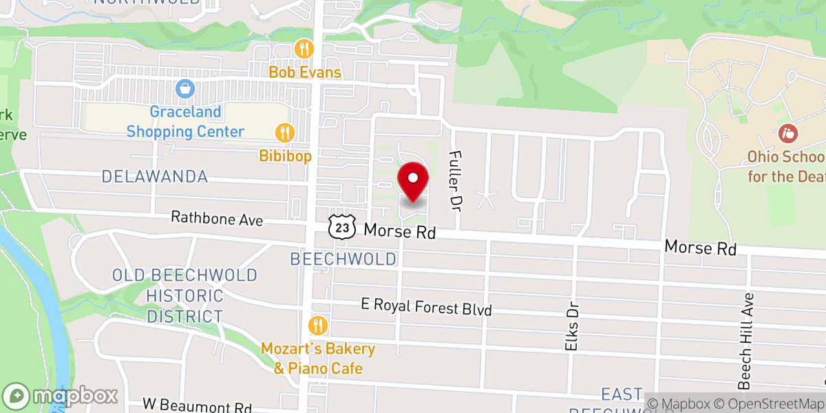Map showing location of Scarlet City Church