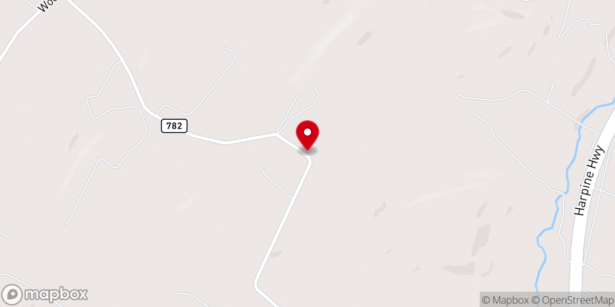 Map showing location of Old Linville Creek Baptist Church and Cementery (Meyers Family Cementery)