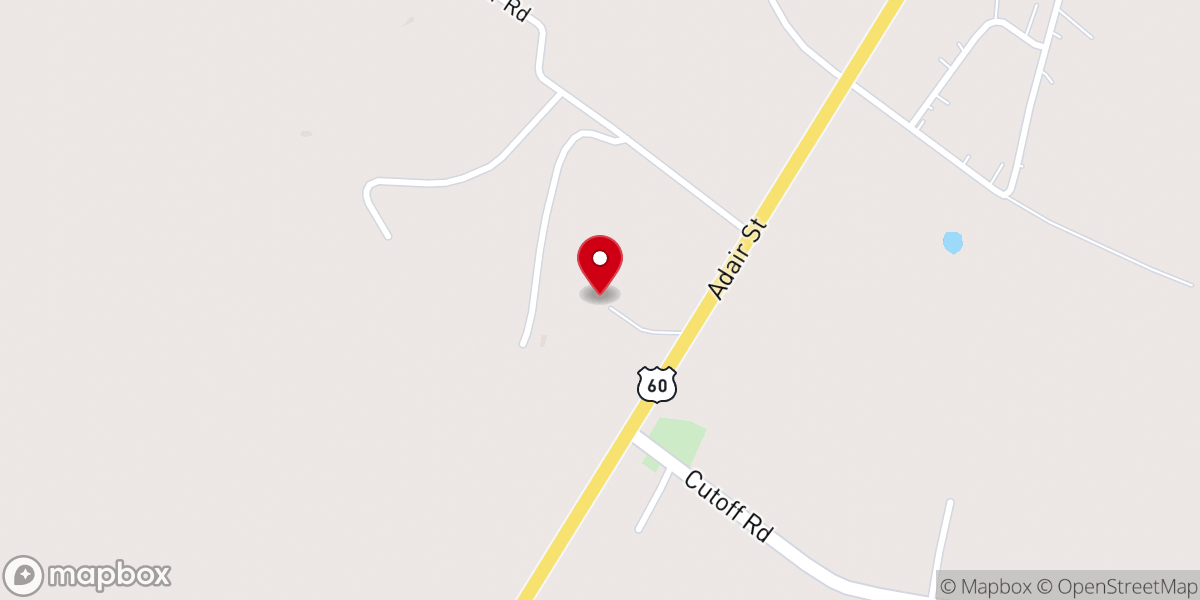 Map showing location of Smithland Second Baptist Church