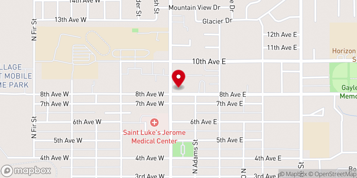 Map showing location of Calvary Chapel Jerome