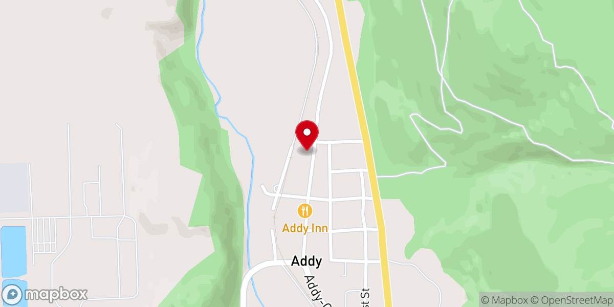 Map showing location of Addy grange