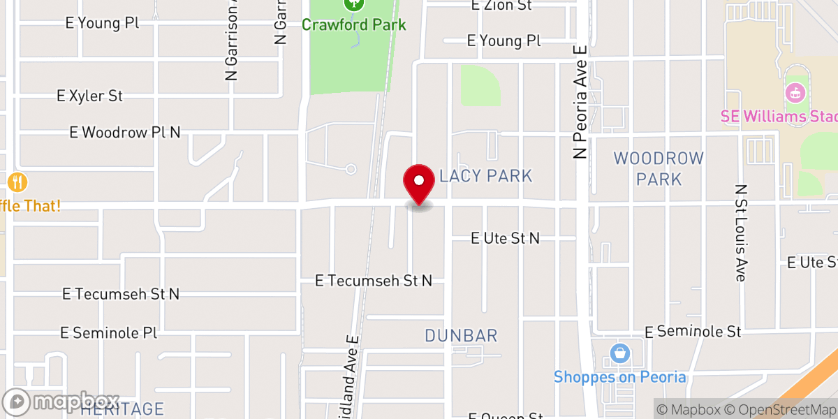 Map showing location of Rentie Grove Baptist Church