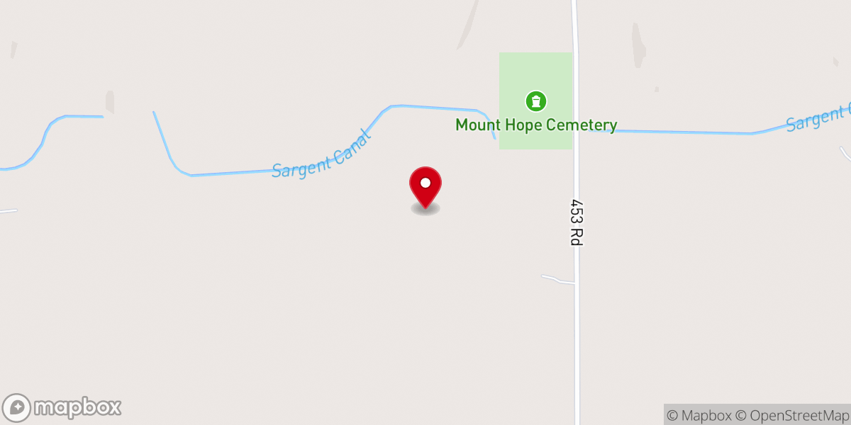 Map showing location of Sargent Township