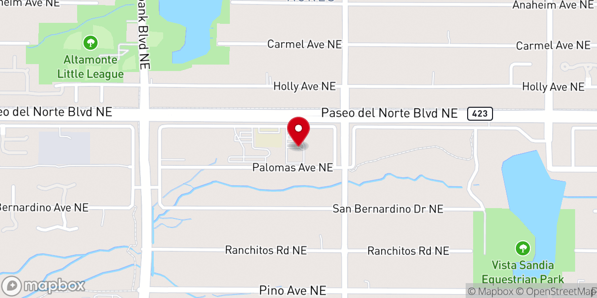 Map showing location of Northeast Church of Christ