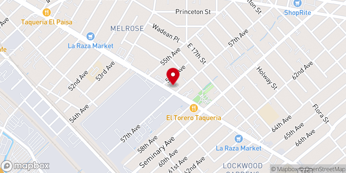 Map showing location of Saint's Rest Missionary Baptist