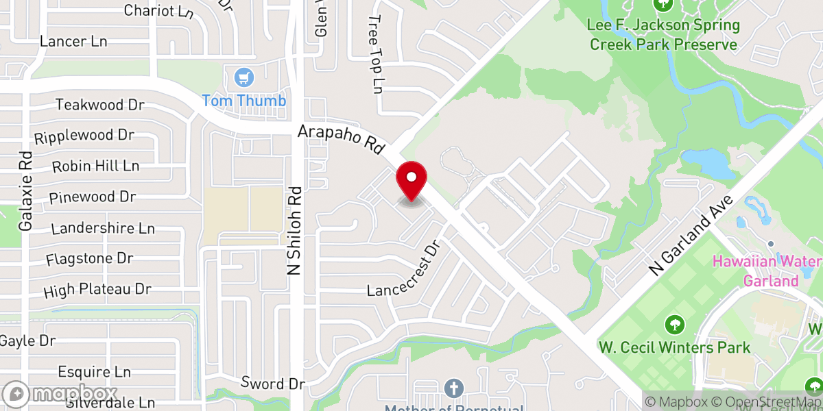 Map showing location of Winners Chapel International Dallas