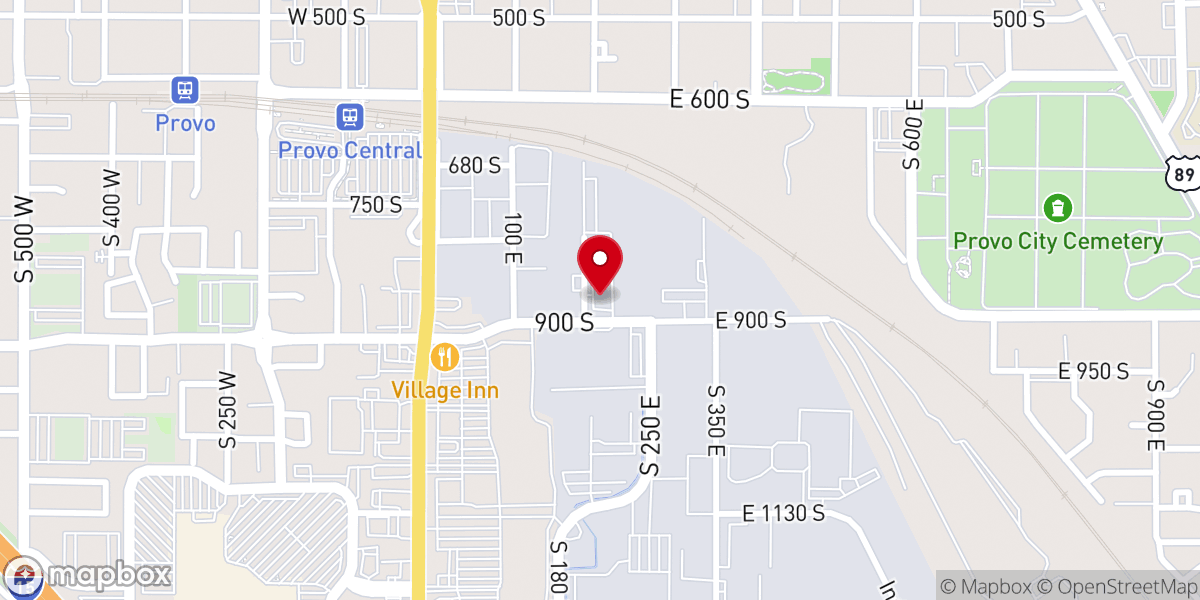 Map showing location of Genesis Project Provo