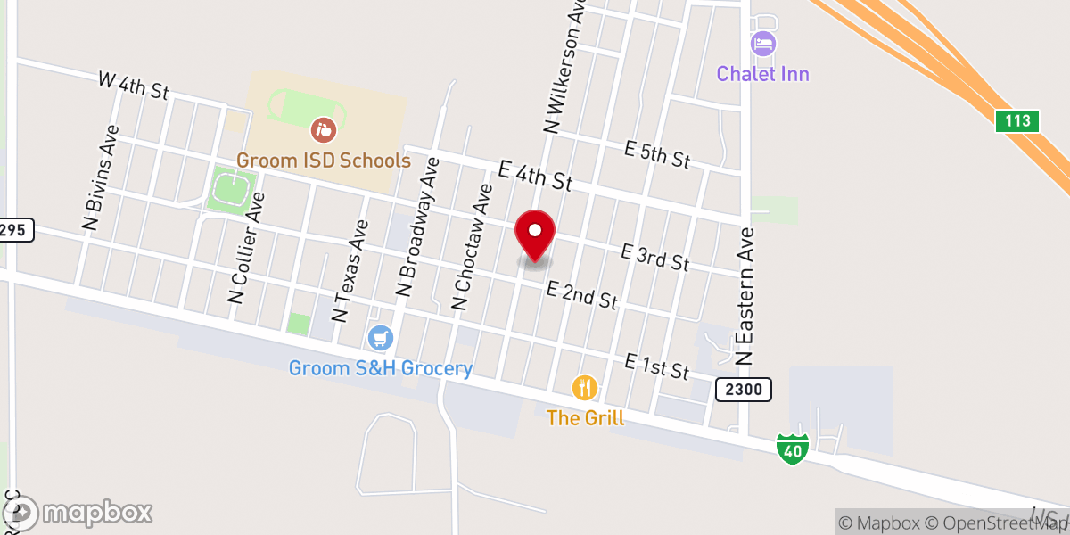 Map showing location of United Methodist Church