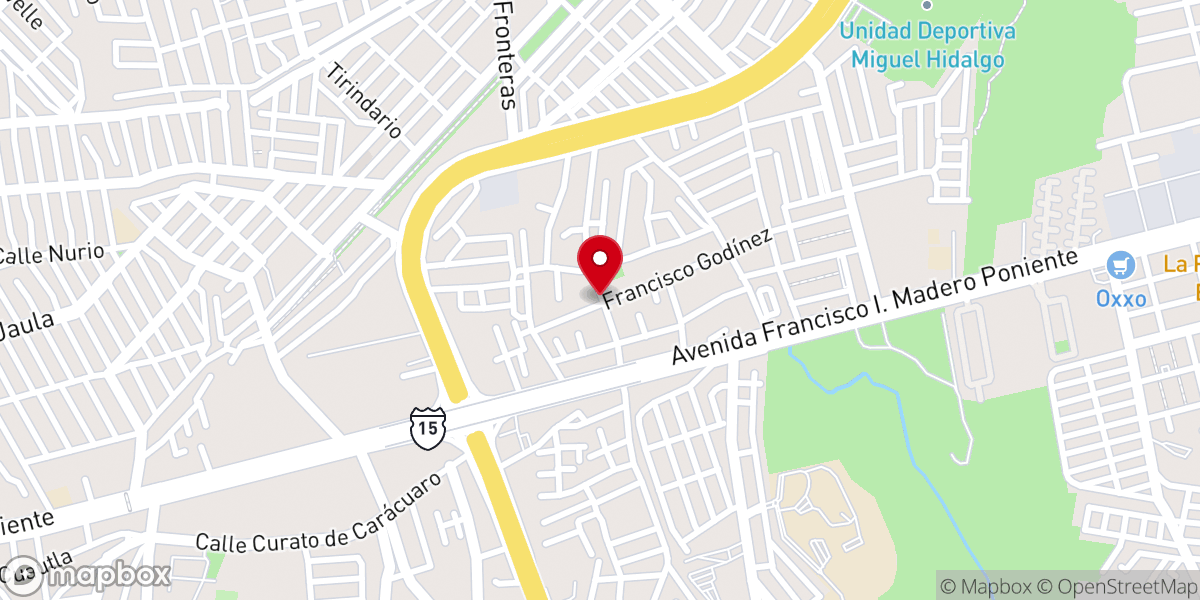Map showing location of Templo del Señor de la Sacristía