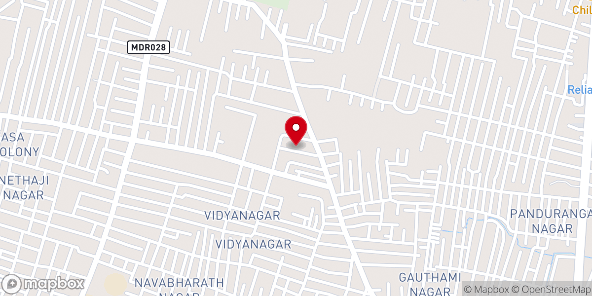 Map showing location of THE CALVARY CHURCH GUNTUR