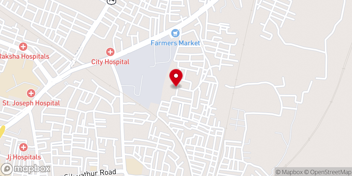 Map showing location of St. Arockia Annai Church