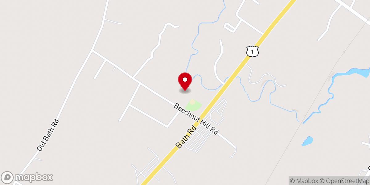 Map showing location of Bible Baptist Church