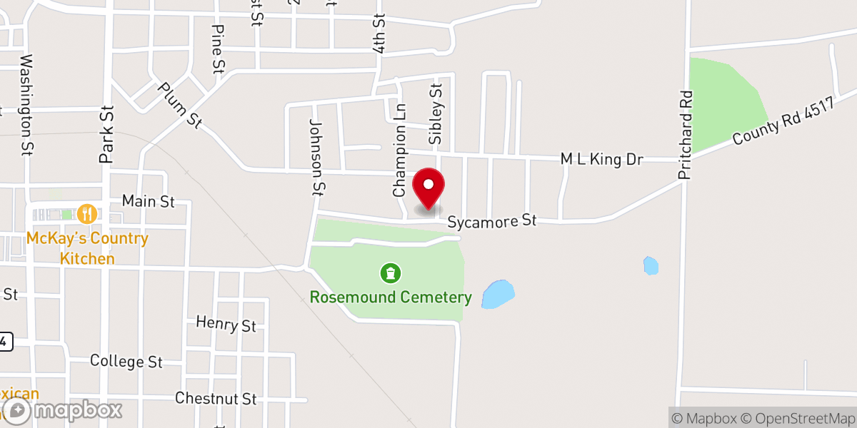 Map showing location of Restoration Temple COGIC
