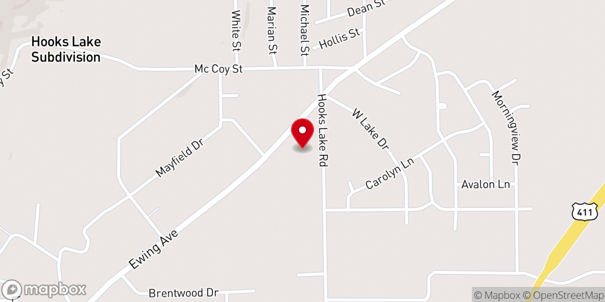 Map showing location of James Memorial Baptist Church