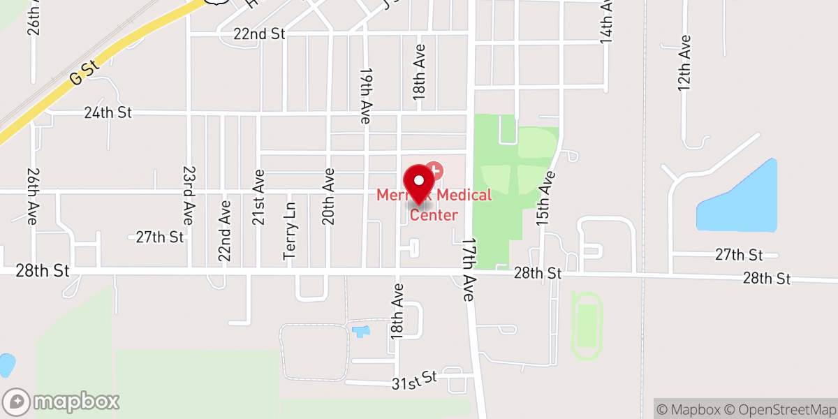 Map showing location of Central City United Methodist