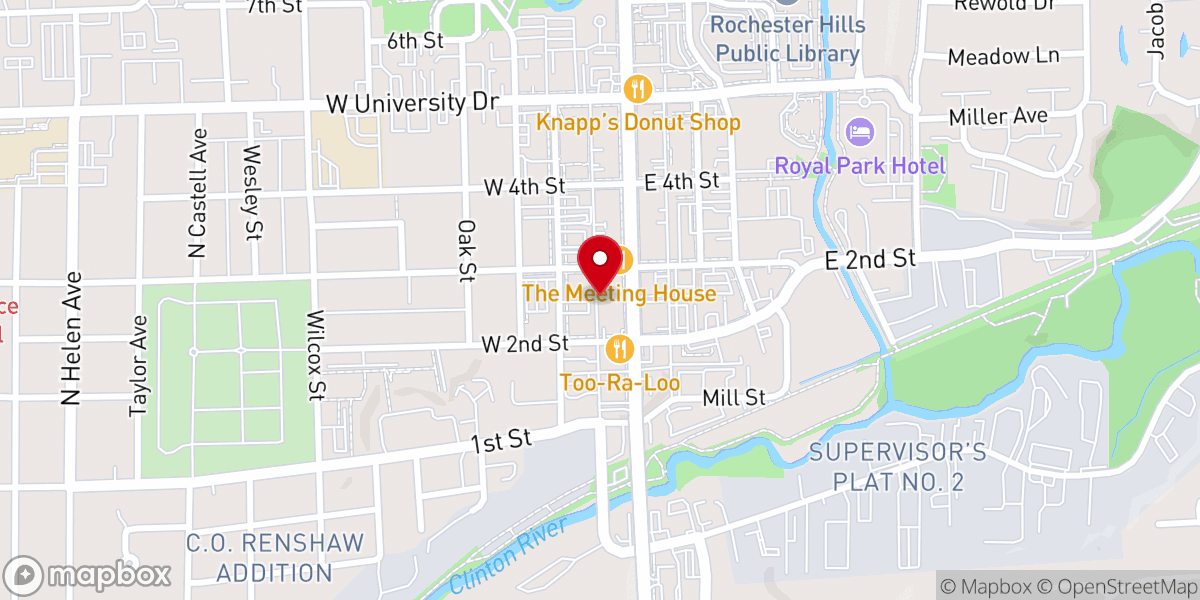 Map showing location of Give Thanks Bakery