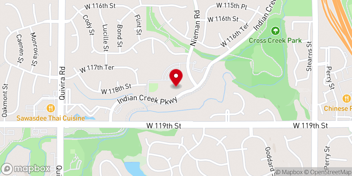 Map showing location of Christ Lutheran Church and Education Center