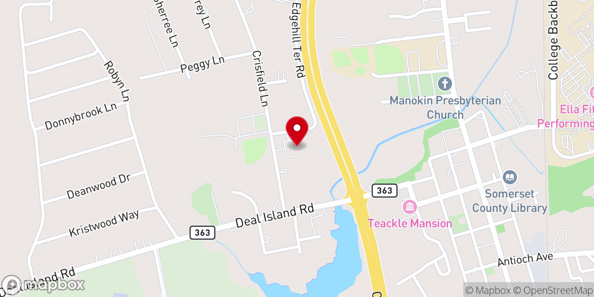 Map showing location of First Baptist Church