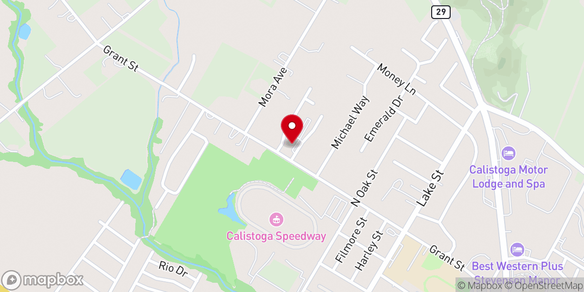 Map showing location of Calistoga Seventh-day Adventist Church