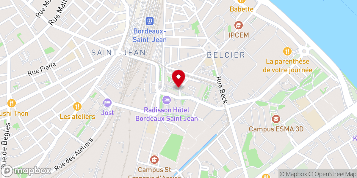 Map showing location of Chez samsam