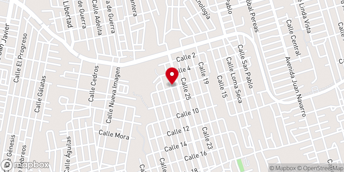 Map showing location of iglesia Bautista Puerta Abierta