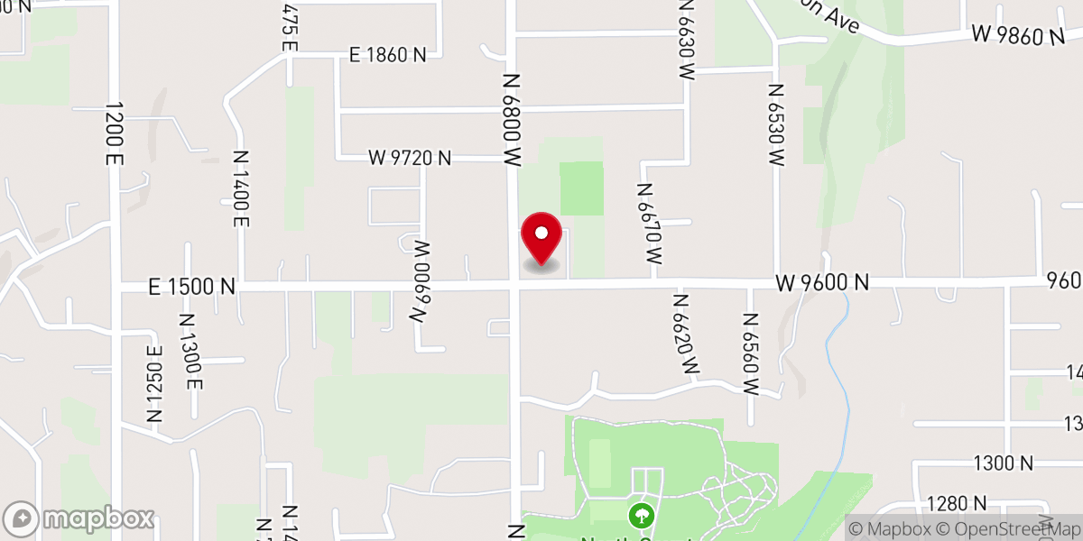 Map showing location of Highland Central Stake Center